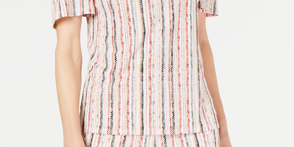 JM Collection Blusa feminina com babados e ombros descobertos, branca, tamanho extragrande