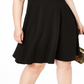 Vestido feminino B Darlin com decote coração e costas abertas, preto, tamanho 14