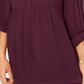 Camisa túnica babydoll feminina Style &amp; Co, vinho, tamanho pequeno P