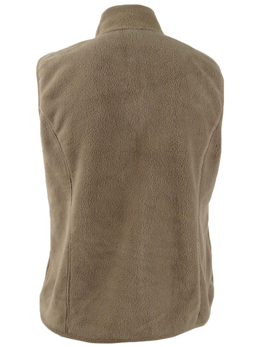 Colete feminino Karen Scott com zíper frontal marrom tamanho pequeno GG