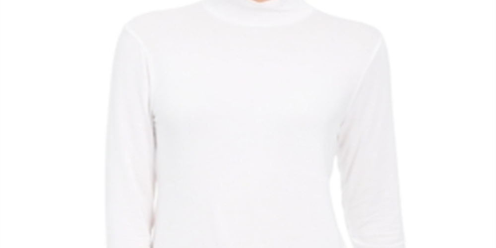 Blusa feminina lisa estilo &amp; co, branca, tamanho pequeno médio