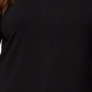 Blusa feminina Rachel Roy Trendy Plus com zíper lateral, preta, tamanho 3X