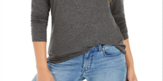 Blusa de gola falsa feminina Style &amp; Co, preta, tamanho XS