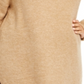 Suéter feminino estilo &amp; co plus size com acabamento em malha waffle e gola alta, marrom, tamanho -0X