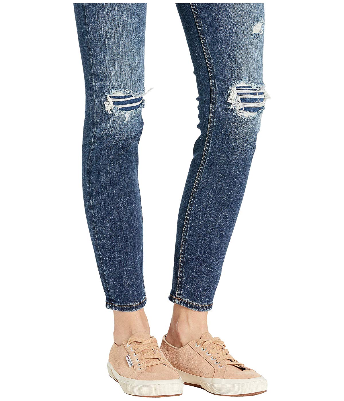 Jeans feminino Silver Jeans Co. Moulant 721 à Taille Haute Et à Fini Usé Pour Femmes Azul Tamanho 29