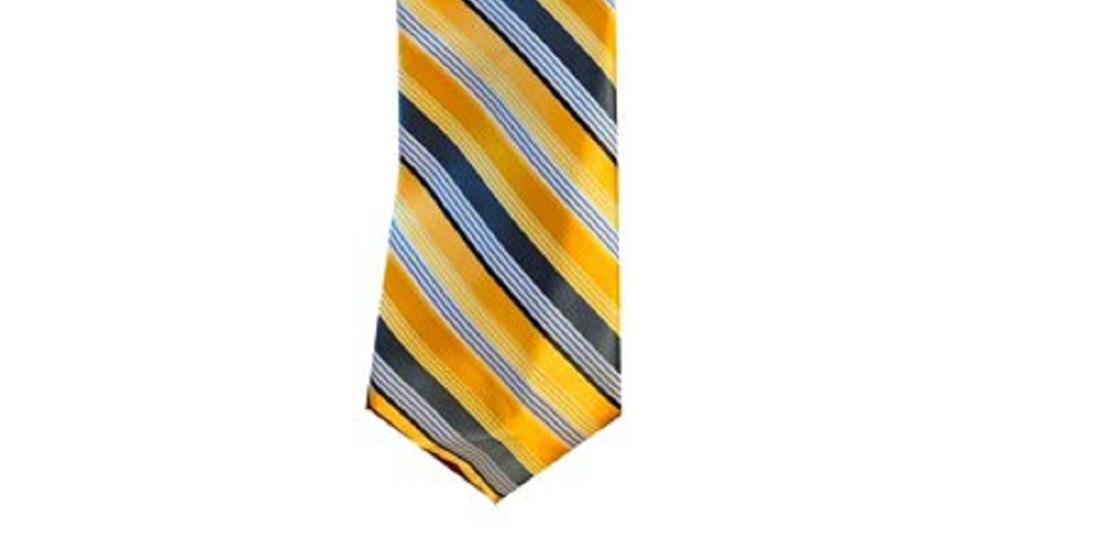 Cinto social masculino Van Heusen prateado, listrado, fino, de seda, não aplicável, amarelo, tamanho regular