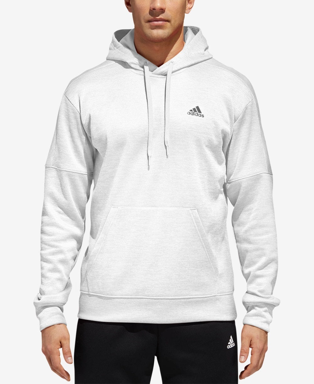 Moletom com capuz Adidas Team Issue Fleece Masculino Branco Tamanho XX-G