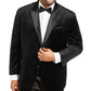 Blazer masculino grande e alto com acabamento em veludo e cetim, preto, tamanho 2XB, da INC International Concepts
