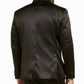 Blazer masculino grande e alto com acabamento em veludo e cetim, preto, tamanho 2XB, da INC International Concepts