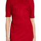 Vestido feminino Anne Klein de camurça MIDI, vermelho, tamanho 6