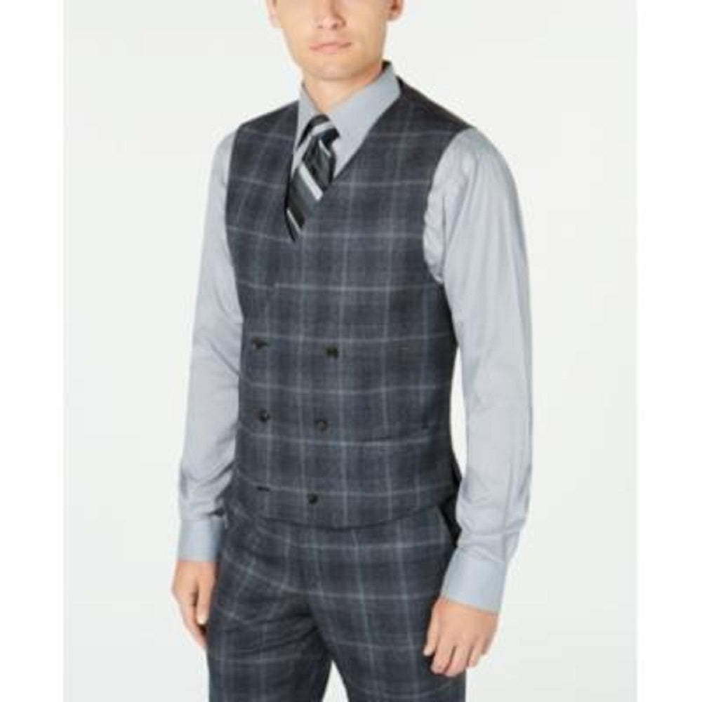 Colete Ralph Lauren Masculino Xadrez Trespassado Cinza Escuro Tamanho Médio