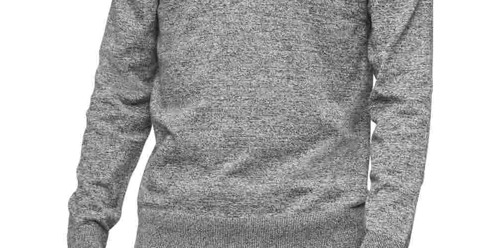 Suéter Calvin Klein Masculino com Zíper 1/4 Cinza Tamanho Médio