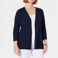 Karen Scott Cardigan Feminino Frente Aberta Azul Tamanho Pequeno P