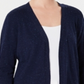 Karen Scott Cardigan Feminino Frente Aberta Azul Tamanho Pequeno P