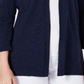 Karen Scott Cardigan Feminino Frente Aberta Azul Tamanho Pequeno P