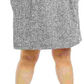 Vestido tubinho acima do joelho com bolsos mesclados e manga 3/4, gola alta, cinza, tamanho 16W da Connected Women's Apparel