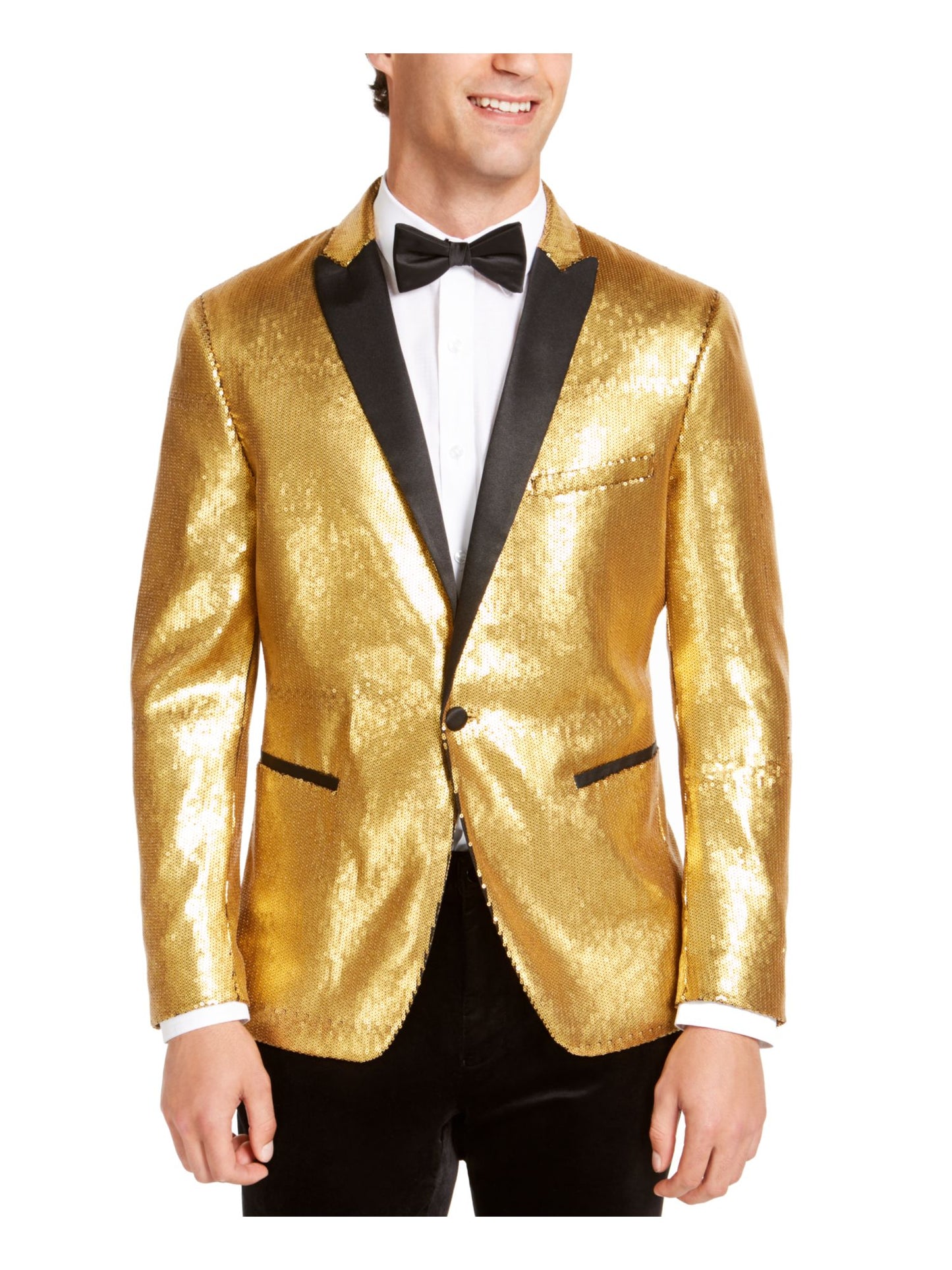 Blazer alto masculino amarelo INC International Concepts, tamanho XXX-G