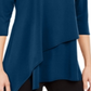 Blusa feminina Alfani com decote assimétrico em jersey verde, tamanho pequeno