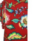 Gravata fina floral com estampa de coroa masculina Bar III vermelha tamanho regular