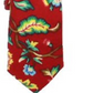 Gravata fina floral com estampa de coroa masculina Bar III vermelha tamanho regular