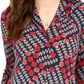Blusa feminina Charter Club manga 3/4 azul tamanho X-S