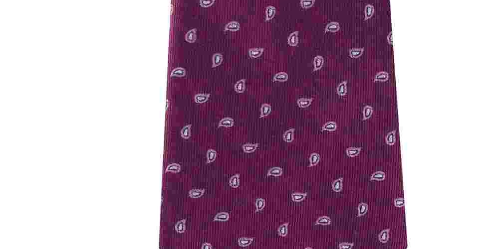 Gravata profissional de seda masculina Michael Kors, roxa, tamanho regular
