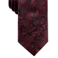 Gravata de seda floral masculina Ryan Seacrest Distinction Glendo vermelha tamanho regular