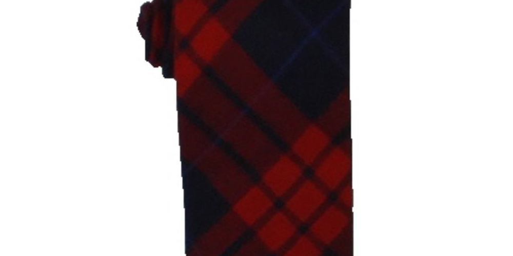 Gravata profissional xadrez cravo masculina Bar III vermelha tamanho regular