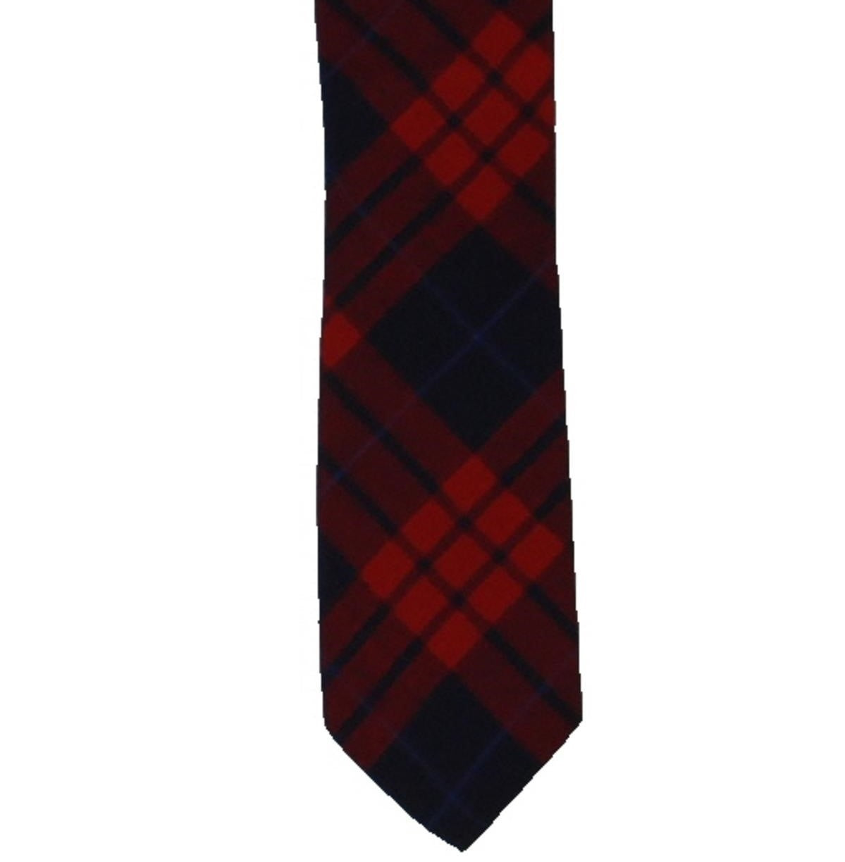 Gravata profissional xadrez cravo masculina Bar III vermelha tamanho regular