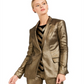 Blazer metálico feminino INC International Concepts, tamanho dourado PSM