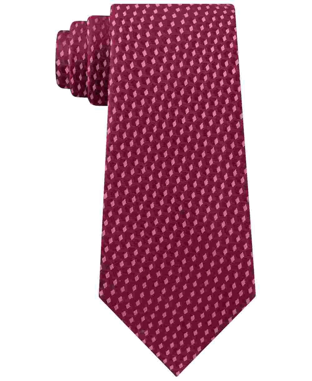 Gravata de seda masculina Michael Kors vermelha tamanho regular