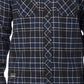 Camisa Fox Masculina de Algodão Manga Longa Flanela Azul Tamanho P