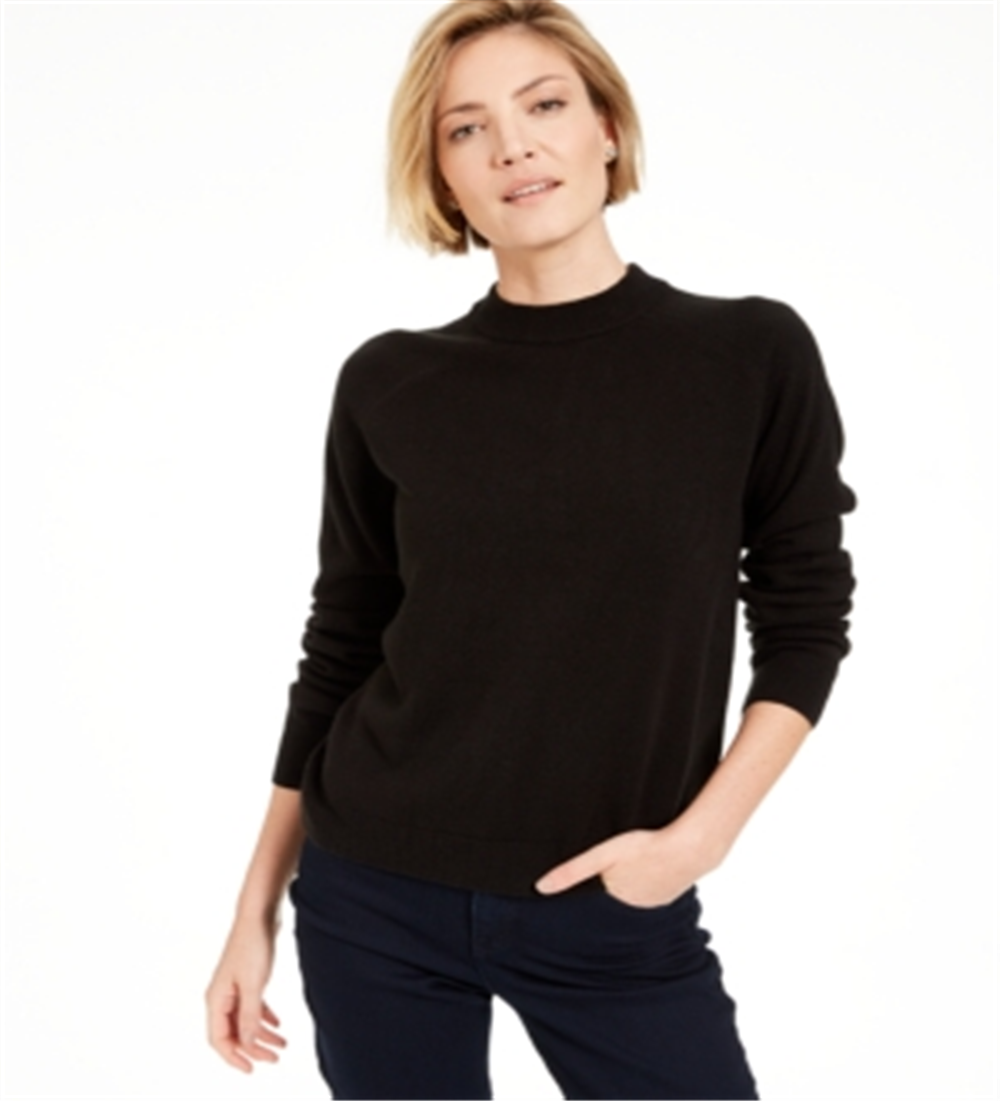 Karen Scott Suéter Feminino Gola Falsa Preto Tamanho Pequeno GG