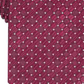 Gravata fina geométrica vermelha masculina Perry Ellis, tamanho regular