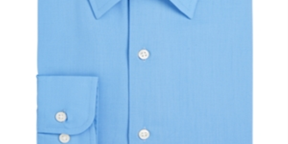 Camisa social masculina Club Room Regular Fit Solid Azul Tamanho G 16/5