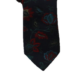 Gravata masculina Bar III Heron Silk Blend Floral Azul Marinho Tamanho Regular