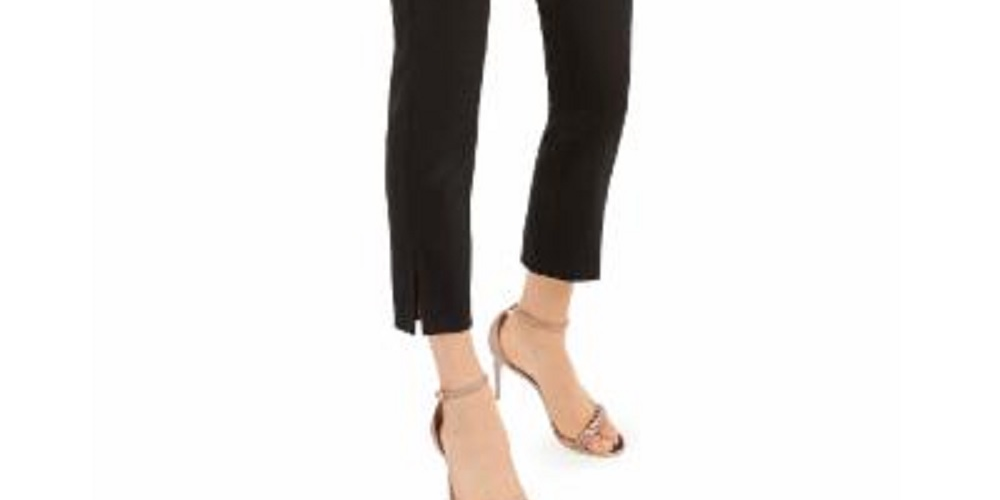 Calça Rachel Zoe Bibiana de lã mista feminina, preta, tamanho 6