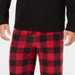 Conjunto de pijama de lã xadrez masculino Club Room, preto, tamanho pequeno