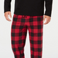 Conjunto de pijama de lã xadrez masculino Club Room, preto, tamanho pequeno