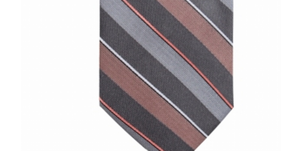 Gravata de seda fina listrada Braggs masculina Ryan Seacrest Distinction Laranja, tamanho único