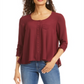 Blusa feminina estilo swing vinho tamanho pequeno L