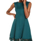 Vestido Scuba Fit &amp; Flare Donna Ricco Feminino Verde Tamanho 12