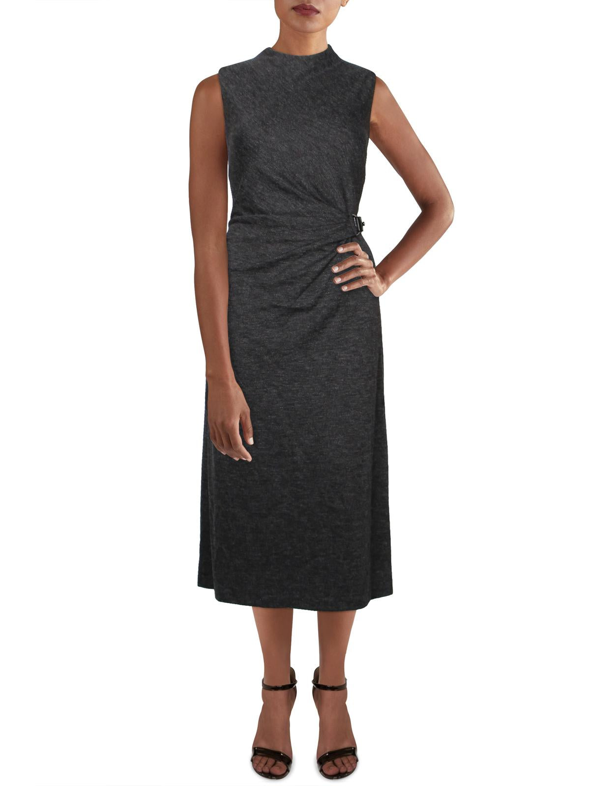 Vestido Ralph Lauren Feminino Tweed Mockneck Cinza Tamanho 8