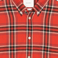 Camisa esportiva masculina Billy Reid Kirby Slim Fit com botões, vermelha, bege, tamanho XX-G