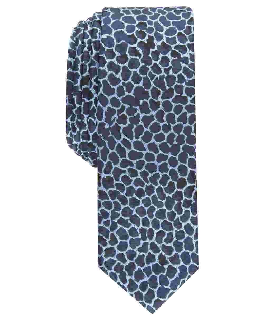 Gravata Skinny Abstrata Masculina INC International Concepts Azul Marinho Tamanho Regular