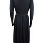 Vestido plissado midi Marella Zufolo feminino, preto, tamanho M