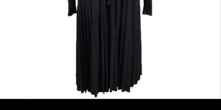 Vestido plissado midi Marella Zufolo feminino, preto, tamanho M