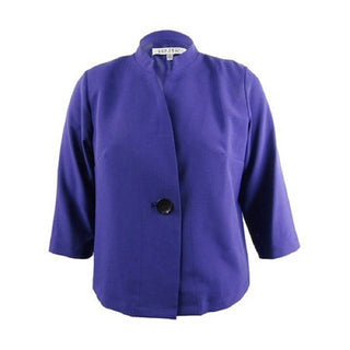 Kasper Women's Purple Solid Suit Coat Purple Size 6