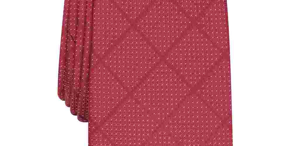 Gravata Alfani Masculina Windowpane Vinho Tamanho Regular