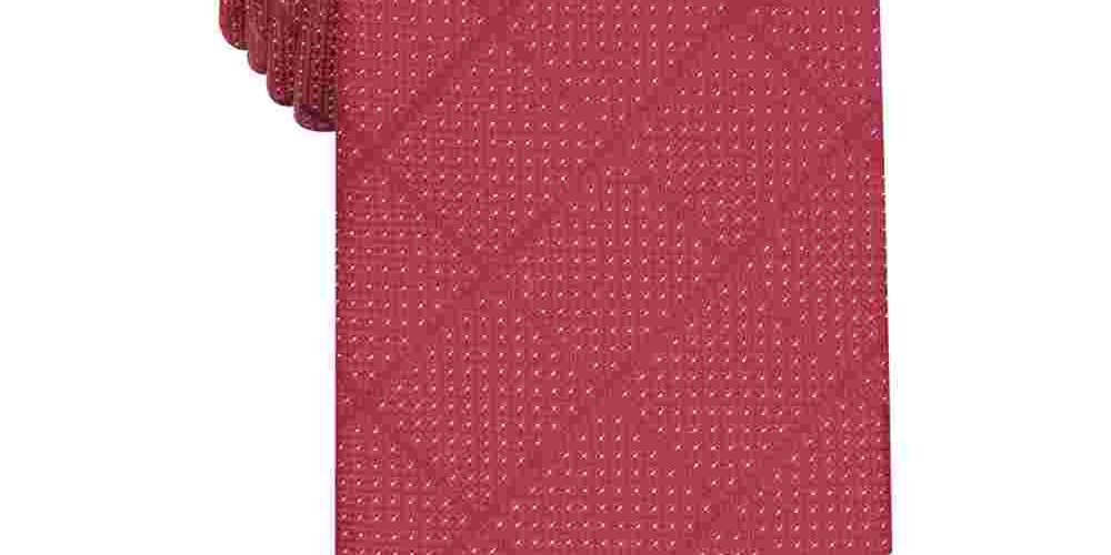 Gravata Alfani Masculina Windowpane Vinho Tamanho Regular